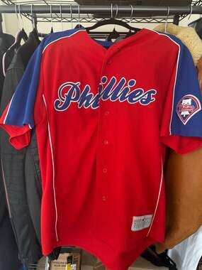 Vintage Philadelphia Phillies Ryan Howard #6 Red Button Up Baseball Jersey